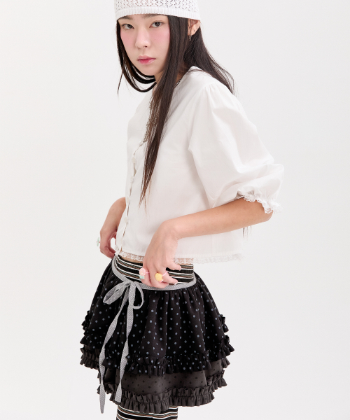NEFNEF(ネフネフ)の「frill wrap skirt_dot(スカート・レディース・その他・FREE)」の4枚目の写真
