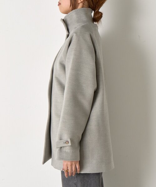 Jena espace merveilleux（ジェナ　エスパスメルヴェイユ）の「ウールライクスタンドジャケット（ベスト・レディース・グレー/キャメル/チャコールグレー・FREE）」の13枚目の写真
