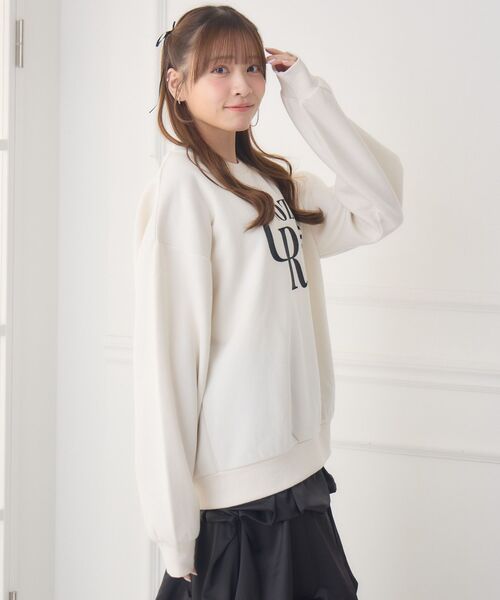 ems excite（エムズエキサイト）の「ロゴ刺繍BIGトレーナー（スウェット・レディース・ダークグレー・FREE）」の7枚目の写真