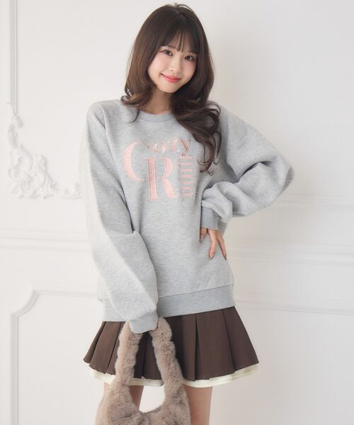 ems excite（エムズエキサイト）の「ロゴ刺繍BIGトレーナー（スウェット・レディース・ダークグレー・FREE）」の15枚目の写真