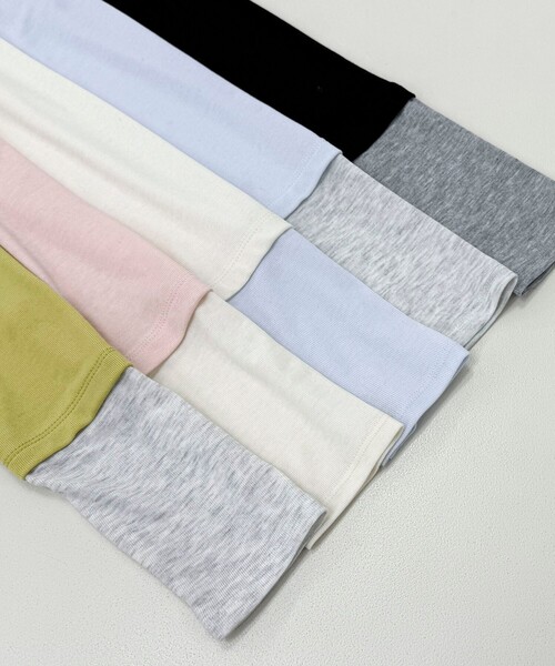 fredy emue（フレディエミュ）の「シアーリブレイヤードロンTシャツ（Tシャツ/カットソー・レディース・サックスブルー/ライトグレー/イエロー/オフホワイト/ブラック/ベビーピンク・38）」の20枚目の写真