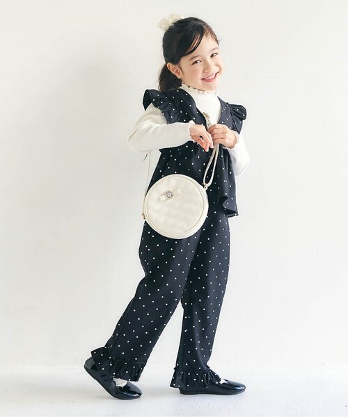 apres les cours(アプレレクール)の「リボンビジューキルティングポシェット(ショルダーバッグ・キッズ・アイボリー・FREE)」の2枚目の写真