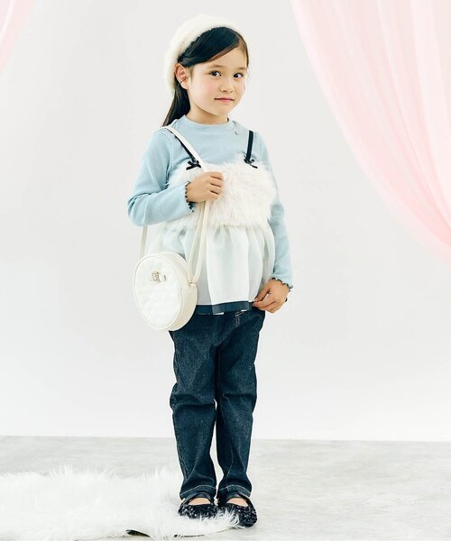 apres les cours(アプレレクール)の「リボンビジューキルティングポシェット(ショルダーバッグ・キッズ・アイボリー・FREE)」の4枚目の写真