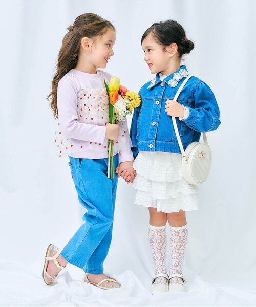 apres les cours(アプレレクール)の「リボンビジューキルティングポシェット(ショルダーバッグ・キッズ・アイボリー・FREE)」の6枚目の写真