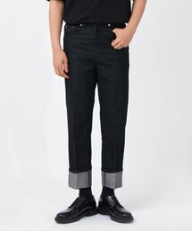 THESTORI（ザ・ストリ）の「レギュラーロールアップデニムパンツ（ブラック）（デニムパンツ）」