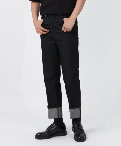 THESTORI（ザ・ストリ）の「レギュラーロールアップデニムパンツ（ブラック）（デニムパンツ・メンズ・その他・1）」の2枚目の写真