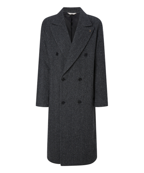 HAZZYS（ ヘジス）の「[HIS]チャコールヘリンボーンダブルブレストコート（チェスターコート・メンズ・その他・SMALL/MEDIUM/LARGE）」の3枚目の写真