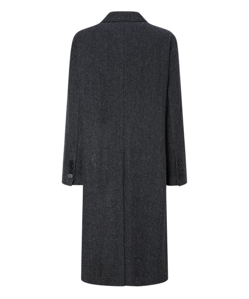 HAZZYS（ ヘジス）の「[HIS]チャコールヘリンボーンダブルブレストコート（チェスターコート・メンズ・その他・SMALL/MEDIUM/LARGE）」の4枚目の写真