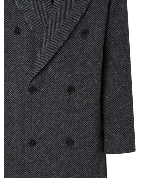 HAZZYS（ ヘジス）の「[HIS]チャコールヘリンボーンダブルブレストコート（チェスターコート・メンズ・その他・SMALL/MEDIUM/LARGE）」の7枚目の写真