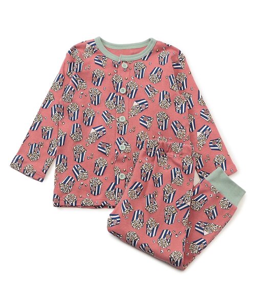 Ampersand（アンパサンド）の「【リンク】ポップコーン柄パジャマ（ルームウェア/パジャマ・キッズ・レッド/グレー・140/130/120/110/100/90/80）」の2枚目の写真