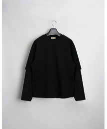 PUBLIC WARDROBE（パブリック ワードローブ）の「Round neck layered t-shirt（Tシャツ/カットソー）」