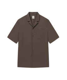 SOLEW（ソル）の「ストレッチ半袖シャツ_カーキ（シャツ/ブラウス）」