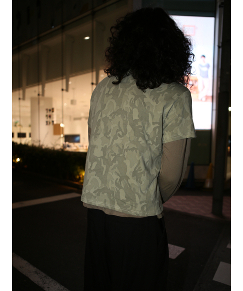 GOZER(ゴーザー)の「CAMO COLLAR HALF T-SHIRT_LIGHT(Tシャツ/カットソー・メンズ・グリーン系カモフラージュ・MEDIUM/LARGE/X-LARGE)」の5枚目の写真
