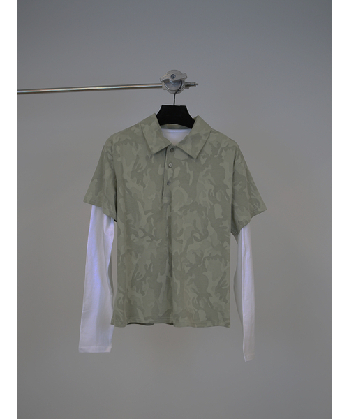 GOZER(ゴーザー)の「CAMO COLLAR HALF T-SHIRT_LIGHT(Tシャツ/カットソー・メンズ・グリーン系カモフラージュ・MEDIUM/LARGE/X-LARGE)」の7枚目の写真