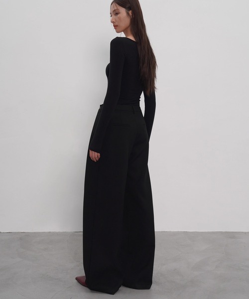 EIGHTHMONTH（エイスマンス）の「サイドプリーツワイドパンツ EM25a160【EIGHTHMONTH】（その他パンツ・レディース・ブラック・L/M/S）」の12枚目の写真