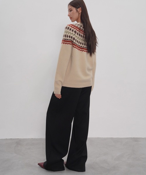 EIGHTHMONTH（エイスマンス）の「サイドプリーツワイドパンツ EM25a160【EIGHTHMONTH】（その他パンツ・レディース・ブラック・L/M/S）」の7枚目の写真