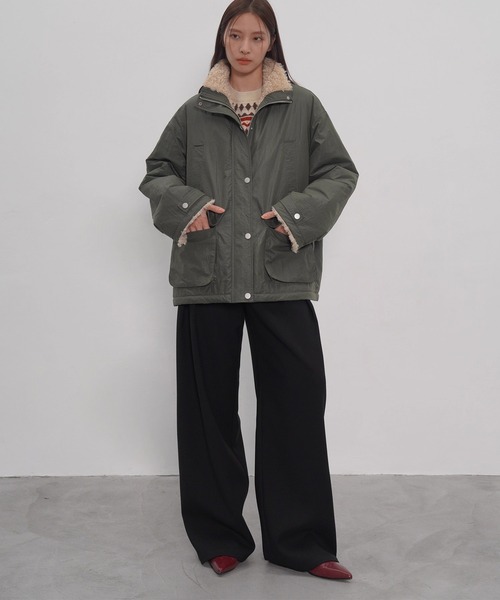 EIGHTHMONTH（エイスマンス）の「サイドプリーツワイドパンツ EM25a160【EIGHTHMONTH】（その他パンツ・レディース・ブラック・L/M/S）」の5枚目の写真