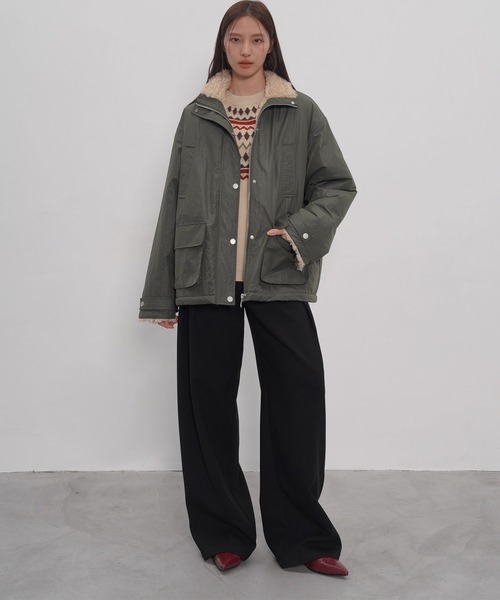 EIGHTHMONTH（エイスマンス）の「サイドプリーツワイドパンツ EM25a160【EIGHTHMONTH】（その他パンツ・レディース・ブラック・L/M/S）」の6枚目の写真