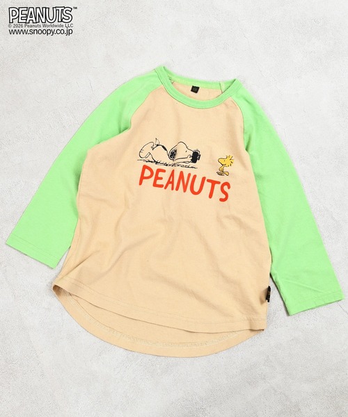 PEANUTS(ピーナッツ)の「【PEANUTS】スヌーピー/ラグランロンT(Tシャツ/カットソー・キッズ・チャコール/ライトグリーン/ブルー・80/90/95/100/110/120/130/140/150)」の13枚目の写真