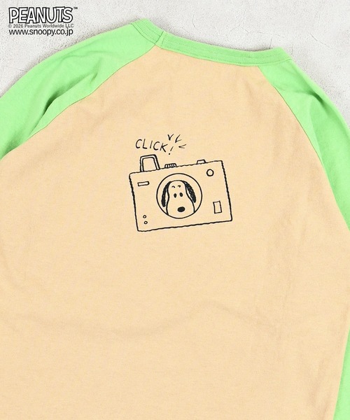 PEANUTS(ピーナッツ)の「【PEANUTS】スヌーピー/ラグランロンT(Tシャツ/カットソー・キッズ・チャコール/ライトグリーン/ブルー・80/90/95/100/110/120/130/140/150)」の14枚目の写真