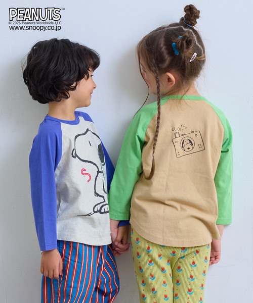 PEANUTS(ピーナッツ)の「【PEANUTS】スヌーピー/ラグランロンT(Tシャツ/カットソー・キッズ・チャコール/ライトグリーン/ブルー・80/90/95/100/110/120/130/140/150)」の22枚目の写真