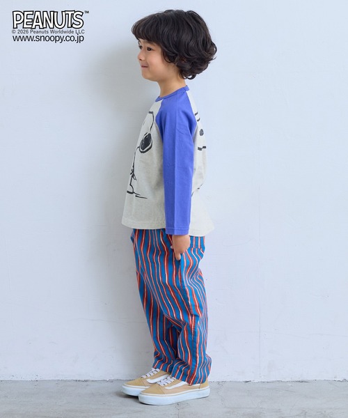 PEANUTS(ピーナッツ)の「【PEANUTS】スヌーピー/ラグランロンT(Tシャツ/カットソー・キッズ・チャコール/ライトグリーン/ブルー・80/90/95/100/110/120/130/140/150)」の11枚目の写真