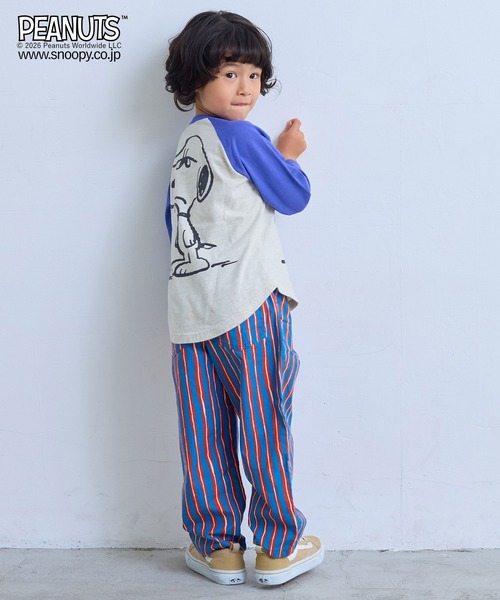 PEANUTS(ピーナッツ)の「【PEANUTS】スヌーピー/ラグランロンT(Tシャツ/カットソー・キッズ・チャコール/ライトグリーン/ブルー・80/90/95/100/110/120/130/140/150)」の12枚目の写真