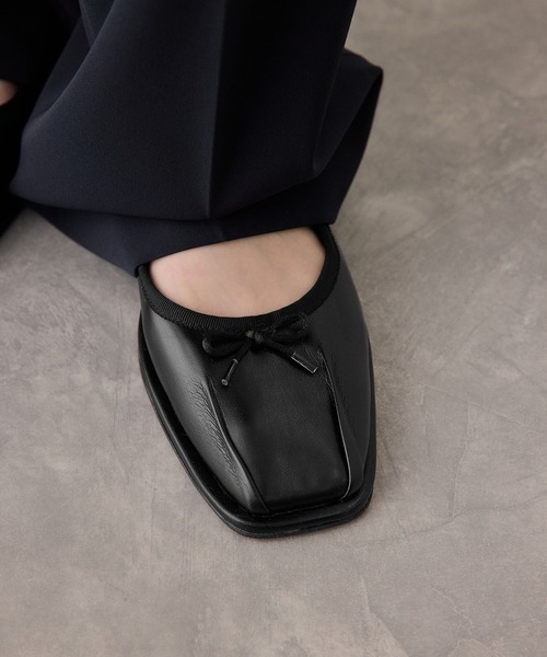 ADAM ET ROPE'（アダムエロペ）の「タックバレエシューズ（バレエシューズ・レディース・ベージュ/ブラック/ブラウン・23/23.5/24/24.5）」の11枚目の写真