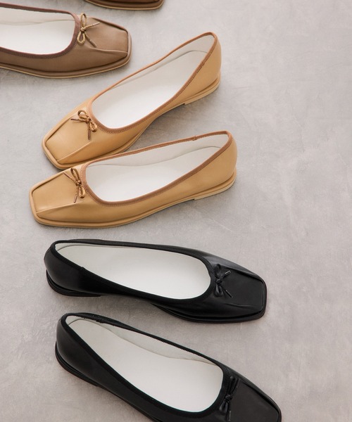 ADAM ET ROPE'（アダムエロペ）の「タックバレエシューズ（バレエシューズ・レディース・ベージュ/ブラック/ブラウン・23/23.5/24/24.5）」の12枚目の写真