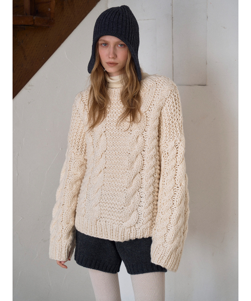 TINKNIT(ティンニット)の「エイラインウールニットショーツ_チャコール(その他パンツ・レディース・その他・FREE)」の2枚目の写真