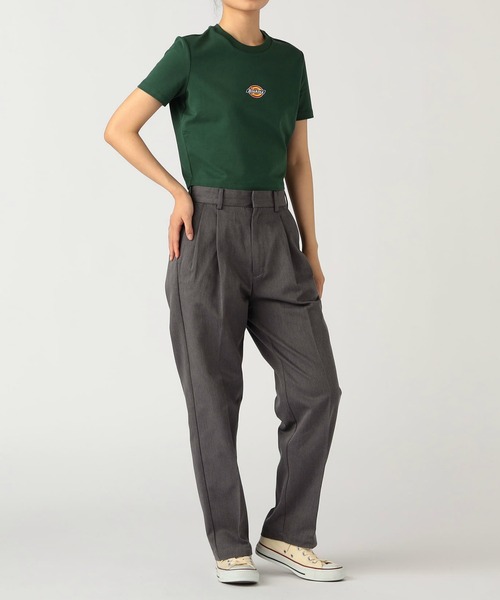 Dickies（ディッキーズ）の「Dickies/ディッキーズ バレルレッグパンツ/センタープレス入りパンツ（その他パンツ・レディース・グレー/カーキ/ブラック・MEDIUM/SMALL）」の2枚目の写真