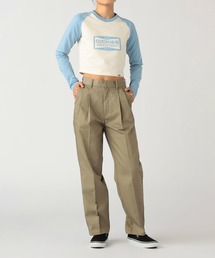 Dickies/ディッキーズ バレルレッグパンツ/センタープレス入りパンツ