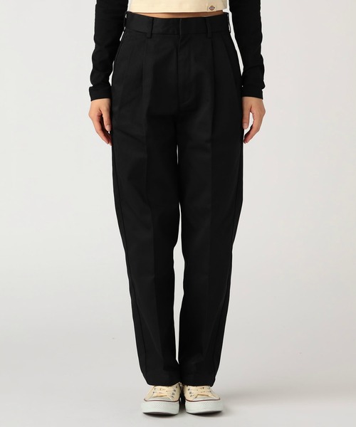 Dickies（ディッキーズ）の「Dickies/ディッキーズ バレルレッグパンツ/センタープレス入りパンツ（その他パンツ・レディース・グレー/カーキ/ブラック・MEDIUM/SMALL）」の5枚目の写真