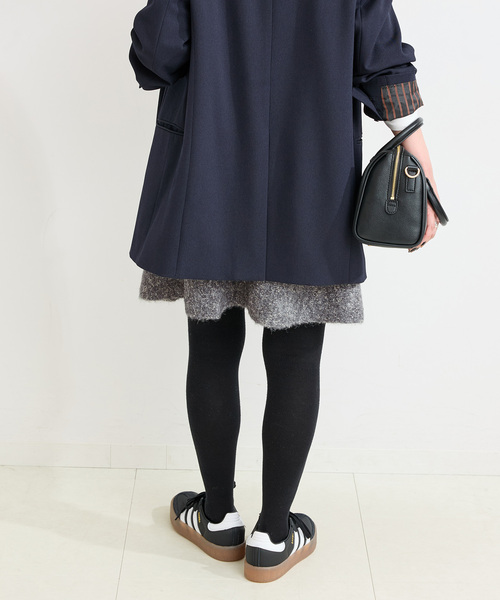 B.C STOCK（ベーセーストック）の「手洗い可 / ビアードミニフレアニットスカート（スカート・レディース・チャコールグレー/アイボリー・FREE）」の22枚目の写真