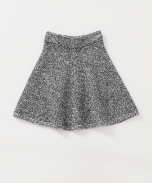 B.C STOCK（ベーセーストック）の「手洗い可 / ビアードミニフレアニットスカート（スカート・レディース・チャコールグレー/アイボリー・FREE）」の14枚目の写真