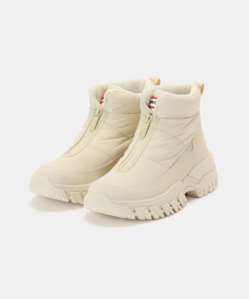 HUNTER(ハンター)の「HUNTER/ ハンター ANK ZIPSNOWBOOT(ブーツ・レディース・ブラック/アイボリー・24cm/25cm)」の1枚目の写真