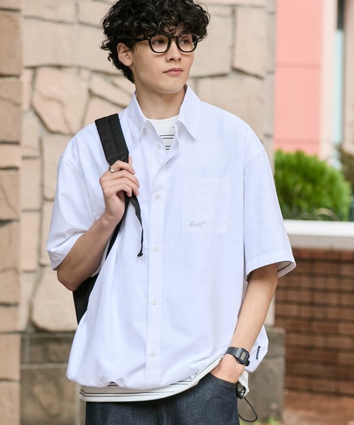 HECT】Box Silhouette Logo Drawstring S/S Shirt / ボックス