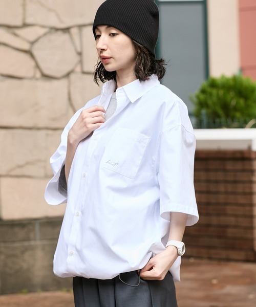 HECT】Box Silhouette Logo Drawstring S/S Shirt / ボックス