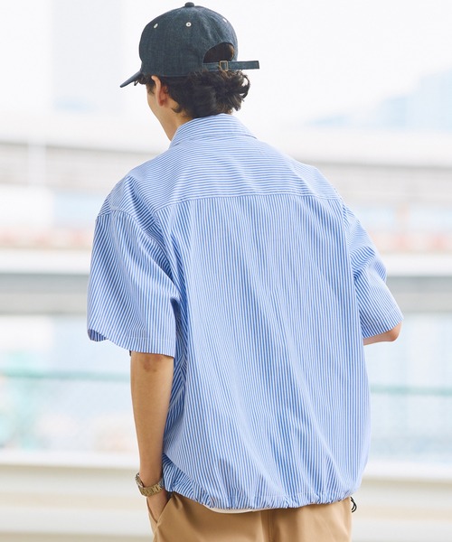 HECT】Box Silhouette Logo Drawstring S/S Shirt / ボックス