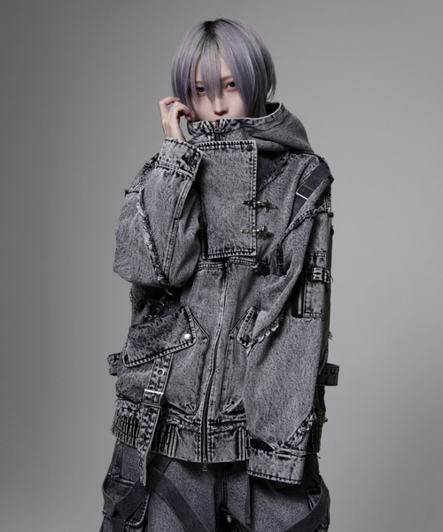 レフレム REFLEM ハイネックパーカー ジップアップパーカー REFLEM（レフレム） パーカー 「REFLEM/レフレム」レースアップ