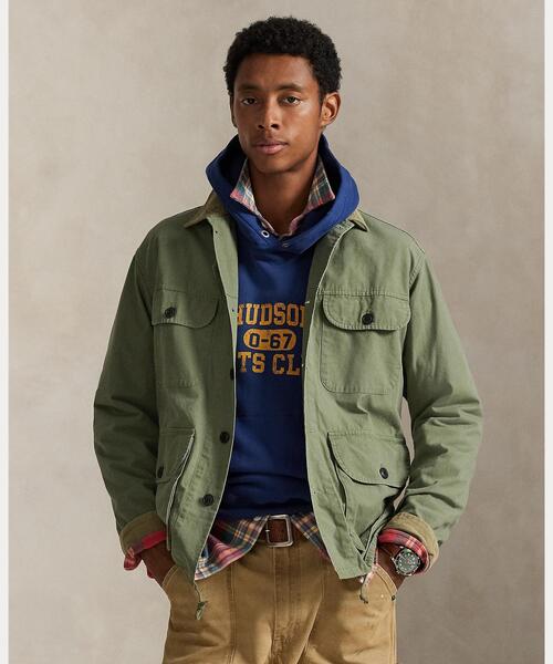 POLO RALPH LAUREN(ポロ ラルフ ローレン)の「コットン キャンバス オーバーシャツ(シャツ/ブラウス・メンズ・グリーン・S/M/L/XL/XS/XXL)」の1枚目の写真