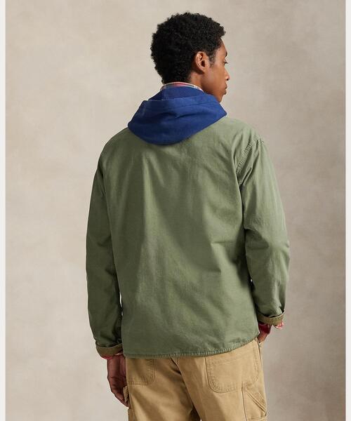POLO RALPH LAUREN(ポロ ラルフ ローレン)の「コットン キャンバス オーバーシャツ(シャツ/ブラウス・メンズ・グリーン・S/M/L/XL/XS/XXL)」の4枚目の写真