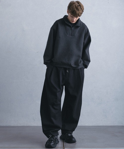 +phenix（プラスフェニックス）の「【WEB・直営店限定】+phenix(プラスフェニックス)HALF-ZIP TRACK TOP ハーフジップ トラック トップ（スウェット・メンズ・ダークグレー・M/L）」の6枚目の写真