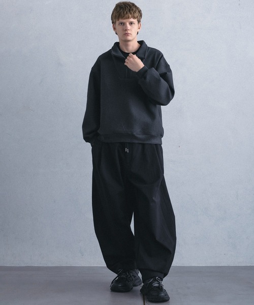 +phenix（プラスフェニックス）の「【WEB・直営店限定】+phenix(プラスフェニックス)HALF-ZIP TRACK TOP ハーフジップ トラック トップ（スウェット・メンズ・ダークグレー・M/L）」の7枚目の写真