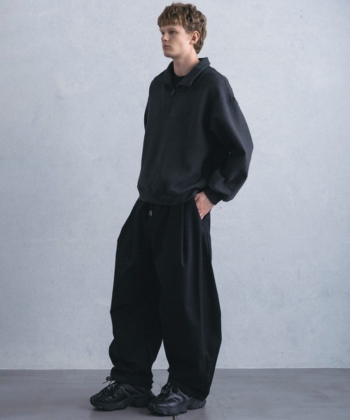 +phenix（プラスフェニックス）の「【WEB・直営店限定】+phenix(プラスフェニックス)HALF-ZIP TRACK TOP ハーフジップ トラック トップ（スウェット・メンズ・ダークグレー・M/L）」の8枚目の写真