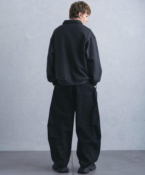 +phenix（プラスフェニックス）の「【WEB・直営店限定】+phenix(プラスフェニックス)HALF-ZIP TRACK TOP ハーフジップ トラック トップ（スウェット・メンズ・ダークグレー・M/L）」の9枚目の写真