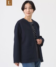 【L】【マシンウォッシャブル】ゼブラプリントダンボールニットコーディガン