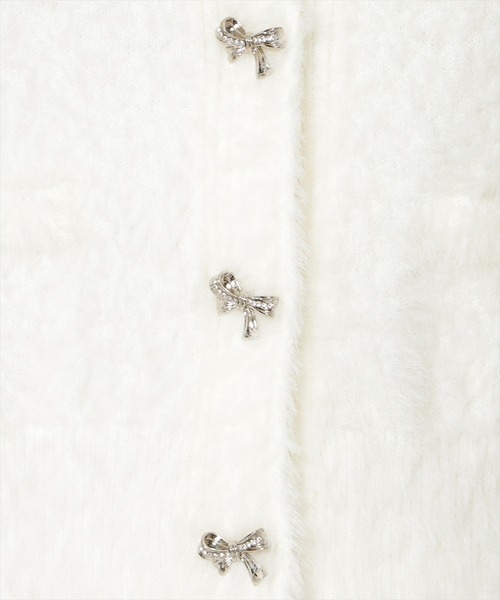 WILLSELECTION（ウィルセレクション）の「リボンボタンフェザーカーディガン（カーディガン/ボレロ・レディース・ブルー/オフホワイト/ブラック/ベージュ/ピンク・FREE）」の16枚目の写真