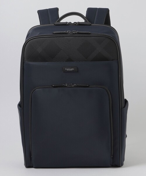 BLACK LABEL CRESTBRIDGE（ブラックレーベル・クレストブリッジ）の「ナイロンコンビカルゼシャドークレストブリッジチェックビジネスバックパック（バックパック/リュック・メンズ・ブラック/ネイビー・FREE）」の12枚目の写真