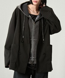 Alfred Alex（アルフレッドアレックス）の「【Alfred Alex】ウールライク ルーズシルエット ダブルテーラードジャケット【セットアップ対応】（テーラードジャケット）」